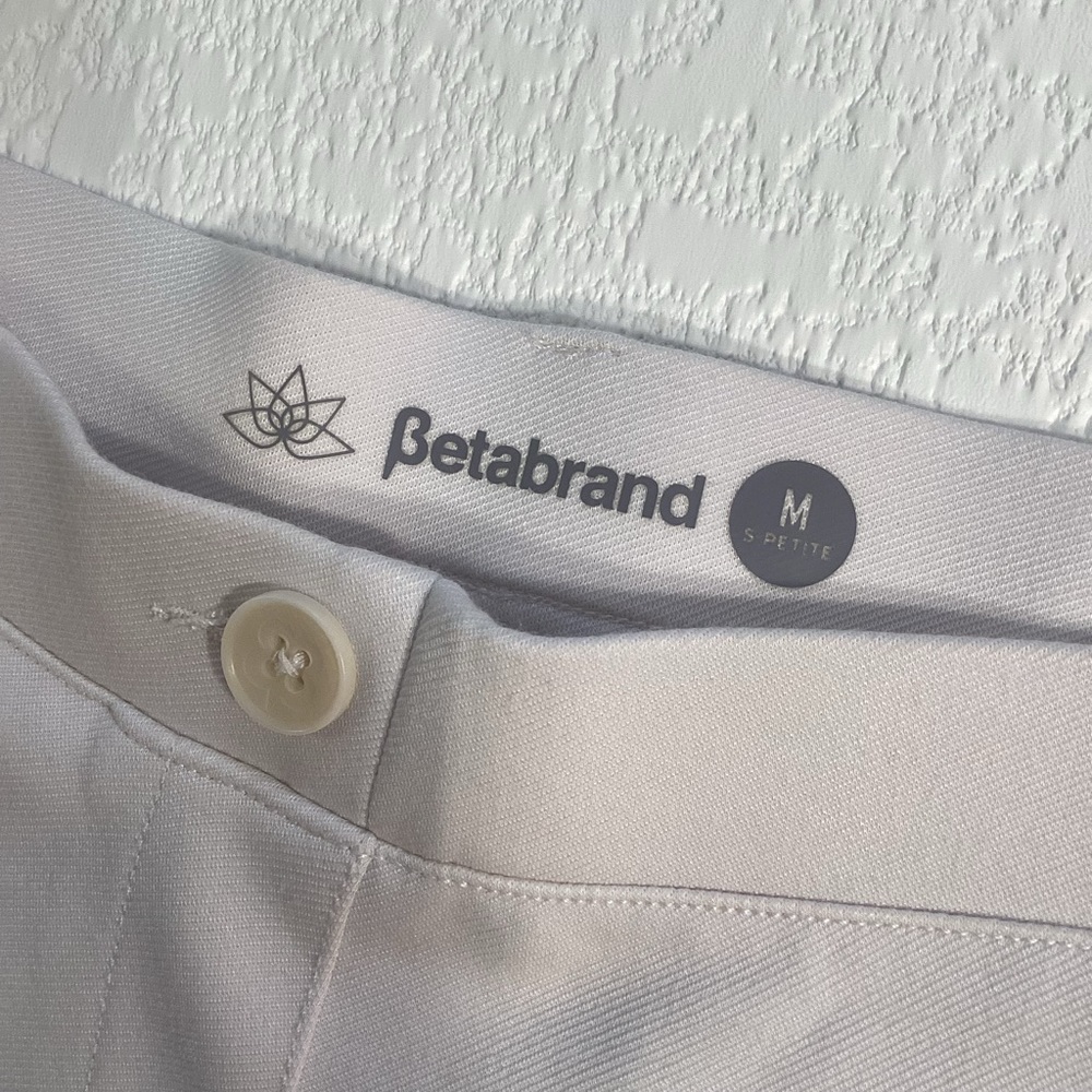 Betabrand Dress Yoga Pant White Straight Size Medium Petite W0076 - Picture 4 of 12